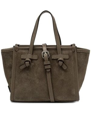 Gianni Chiarini Marcella スエード ハンドバッグ - ブラウン