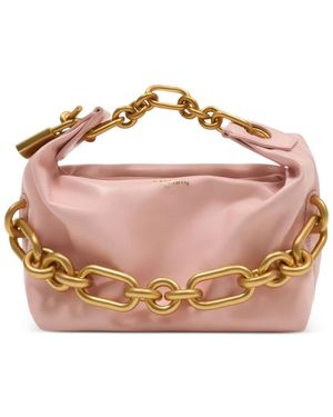Balmain Mini Sync Chain Leather Tote Bag - Pink
