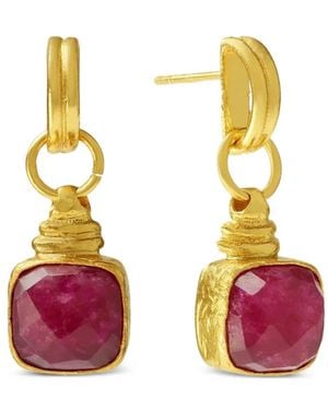 Ottoman Hands Eleanor Ruby-Embellished Earrings - Metallic