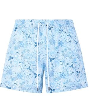 Fedeli Bañador Con Estampado Floral - Azul