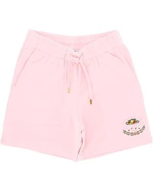 CASABLANCA X Ladurée Embroidered Shorts - Pink