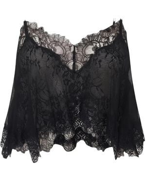 LoveShackFancy Bluse Mit Spitzendetail - Schwarz
