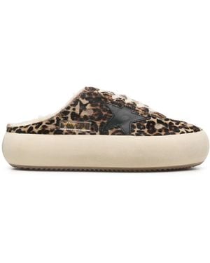 Golden Goose Space Sabot Trainers - Brown