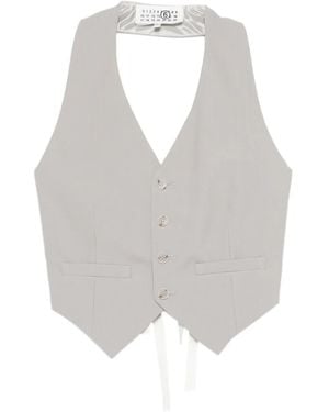 MM6 by Maison Margiela Buttoned Waistcoat - Grey