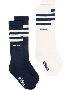 adidas ロゴエンブロイダリー 靴下 セット - ブルー
