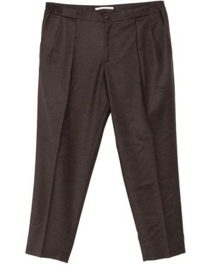 Briglia 1949 Portobellos Pleated Pressed-Crease Trousers - Grey