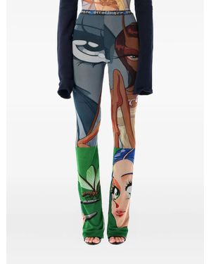 OTTOLINGER Cartoon-Print Leggings - Blue