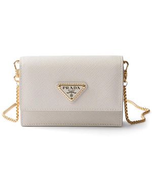 Prada Saffiano Leather Wallet - Natural