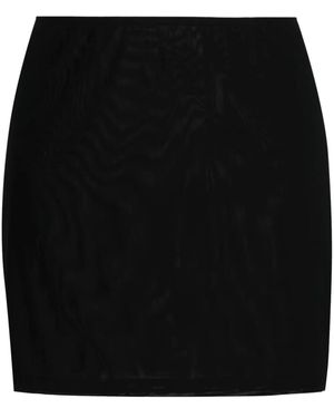 Fleur du Mal Mesh Mini Skirt - Black