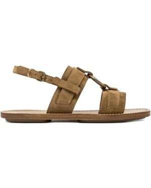 Buttero Ring-Detail Sandals - Brown
