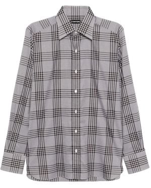 Tom Ford Kariertes Hemd - Grau