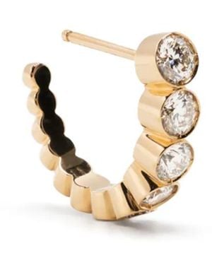 Sophie Bille Brahe 18Kt Diamond Huggie Earring - Metallic