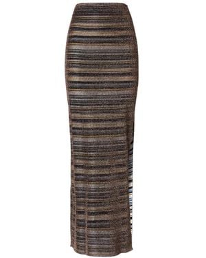 Missoni Striped split skirt - Marrón