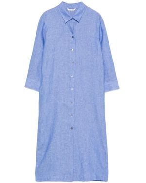 Caliban Buttoned Shirt Mini Dress - Blue