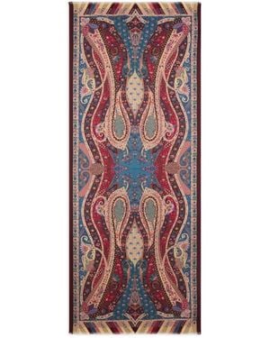 Etro Paisley-Print Scarf - Purple