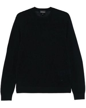 Emporio Armani ラウンドネック セーター - ブラック