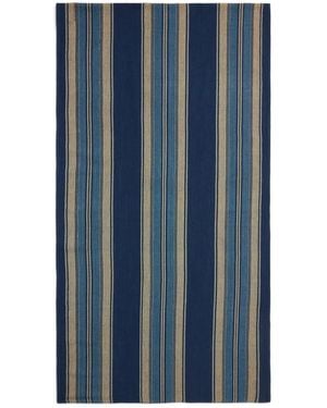 RRL Gestreifter Schal Aus Seide - Blau