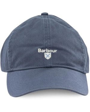Barbour Logo-Embroidered Baseball Cap - Blue