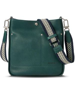 Shinola The Pocket Grained-Leather Cross Body Bag - Green