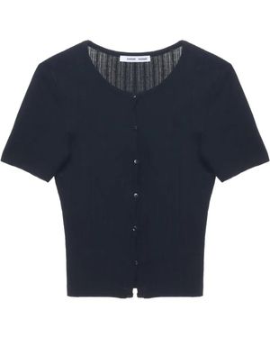 Samsøe & Samsøe Sajuni Ribbed Button Cardigan - Blue
