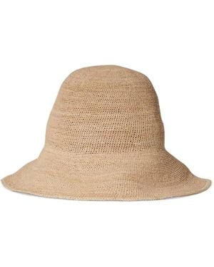 Janessa Leone Crochet Bucket Hat - Natural