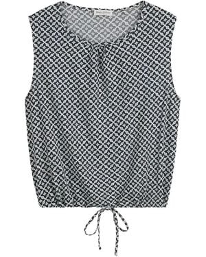 Marc O' Polo Sleeveless Patterned Top - Grey
