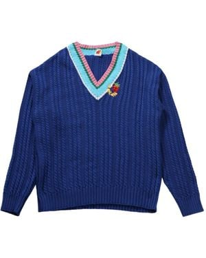 Sky High Farm Cable-Knit Jumper - Azul