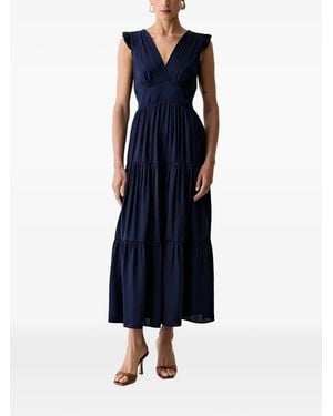Morgan Ruffled Maxi Dress - Blue