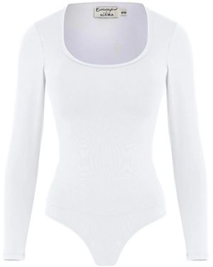 Amir Slama Body con cuello redondo - Blanco
