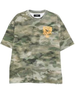 Amiri Camouflage Logo-Print T-Shirt - Green