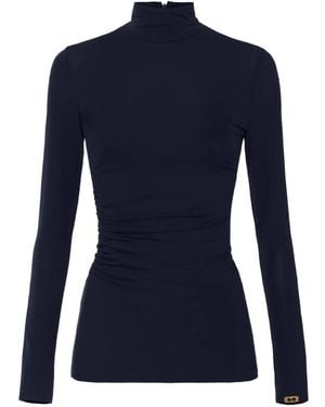 Elisabetta Franchi Lightweight Draped Top - Blue
