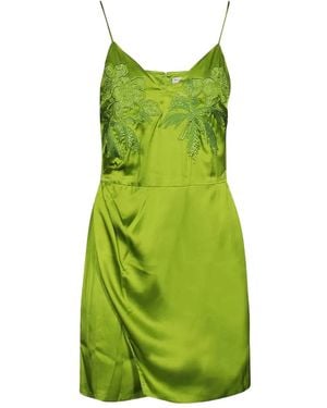 Ermanno Scervino Embroidered Slip Mini Dress - Green