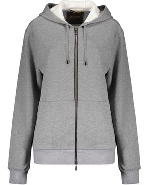 Moorer Hoodie Taran-Lil À Fermeture Zippée - Grey