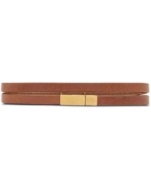 Saint Laurent Leather Bracelet - Brown