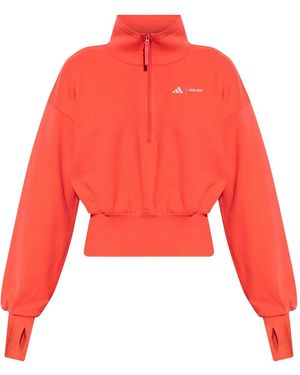 adidas X Moon Boot Zip-Up Funnel-Neck Sweater - Red
