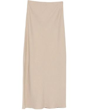 Brunello Cucinelli Line Blend Long Skirt - Natural