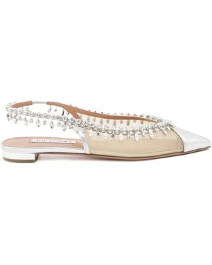 Aquazzura Temptation フラットシューズ - ナチュラル