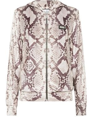 Philipp Plein Sudadera con capucha y cremallera - Neutro