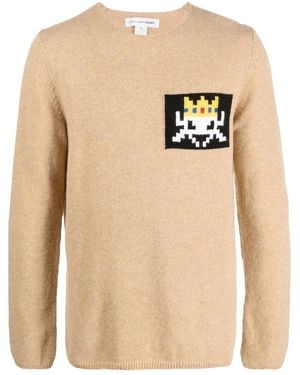 Comme des Garçons グラフィック スウェットシャツ - ナチュラル
