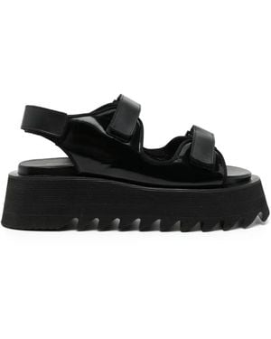 Junya Watanabe Sandalias Con Plataforma Plana - Negro