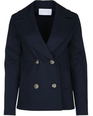 Harris Wharf London Cotton Coat - Blue