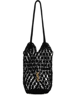 Saint Laurent Große Cassandre Beuteltasche Mit Lochmuster - Schwarz