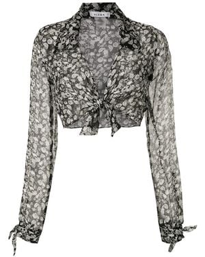 Amir Slama Silk Margarida Shirt - Black