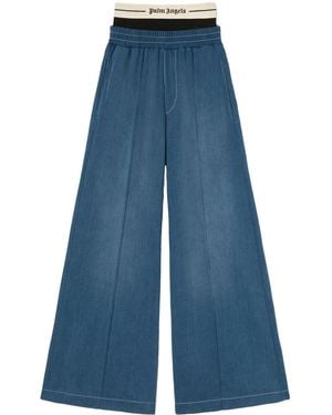 Palm Angels Logo Sweatpants - Blue
