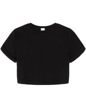 RE/DONE Short-Sleeve Cropped T-Shirt - Black