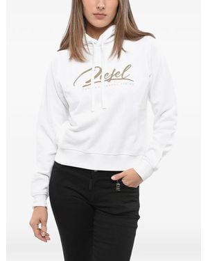 DIESEL F-Reggy Logo-Print Hoodie - White