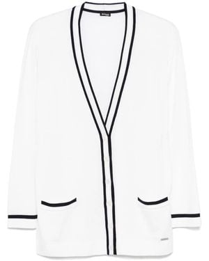 Kiton Wool Cardigan - White