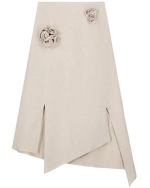 Coperni Knotted flower midi skirt - Weiß