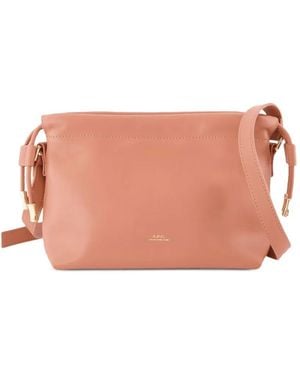 A.P.C. Mini Ninon Logo-Detail Shoulder Bag - Pink