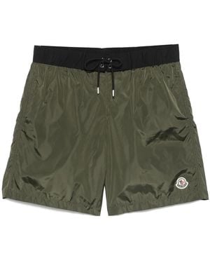Moncler Bañador con aplique del logo - Verde